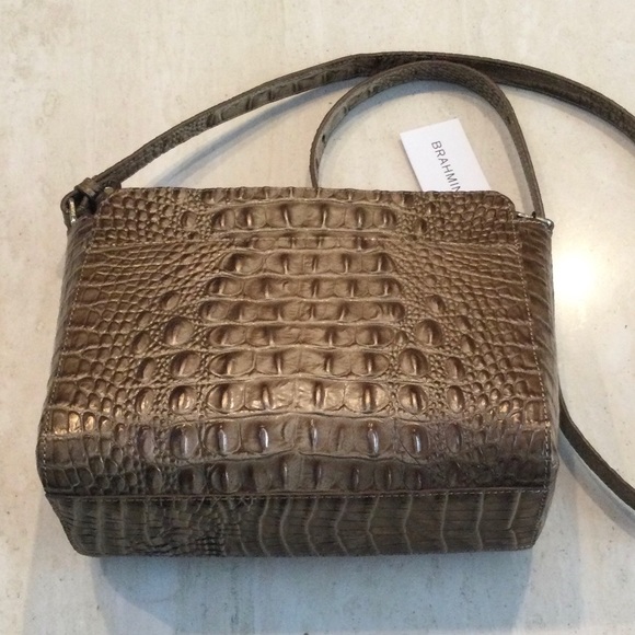 Brahmin Carrie Crossbody Croc Embossed Leather Bag - Picture 5 of 16